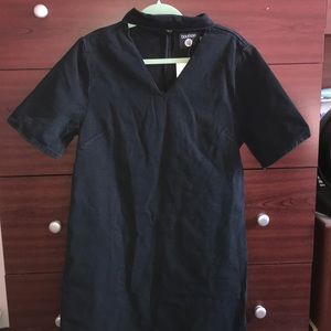 Boohoo Tall Choker denim dress